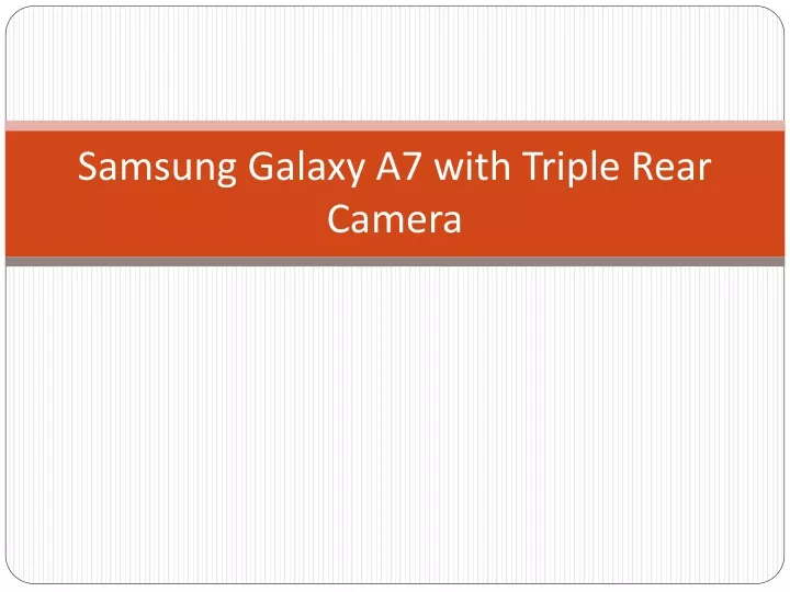 samsung galaxy a7 with triple rear camera