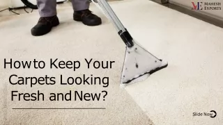 How to Keep Your Carpets Looking Fresh and New