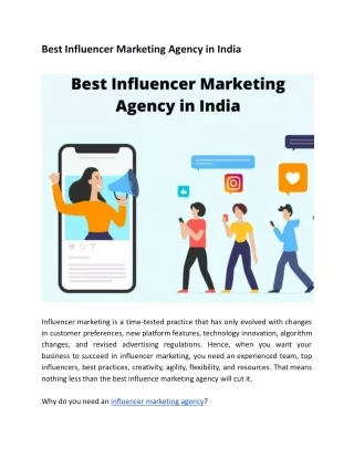 Best influencer marketing agency in India