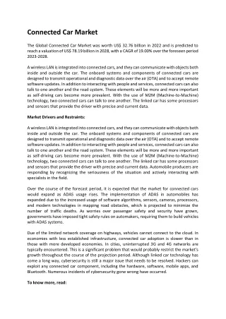 connected car market