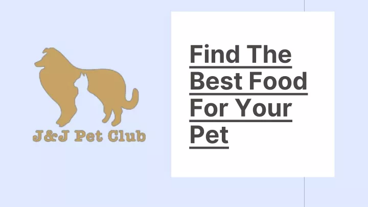 find the best food for your pet