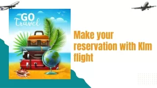 make your reservation with klm flight