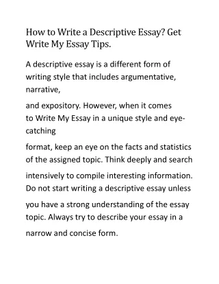 write my essay