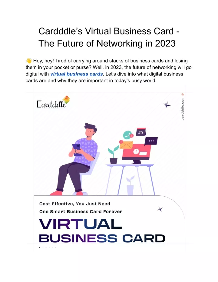 cardddle s virtual business card the future