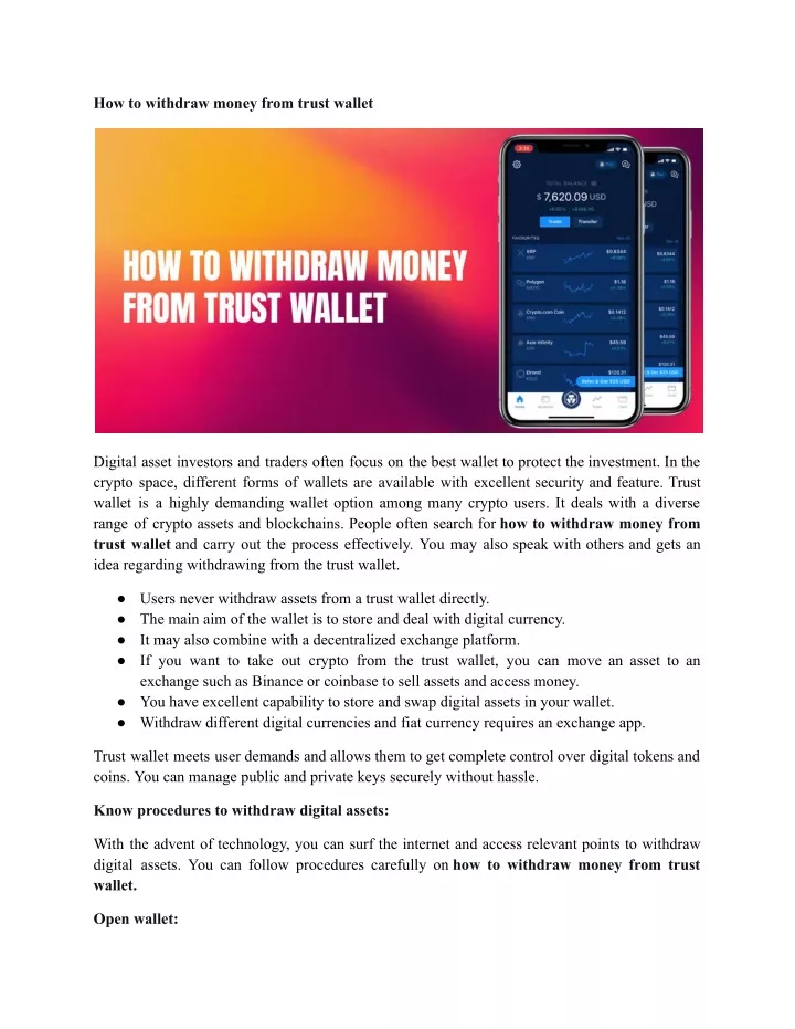 how to withdraw money from trust wallet