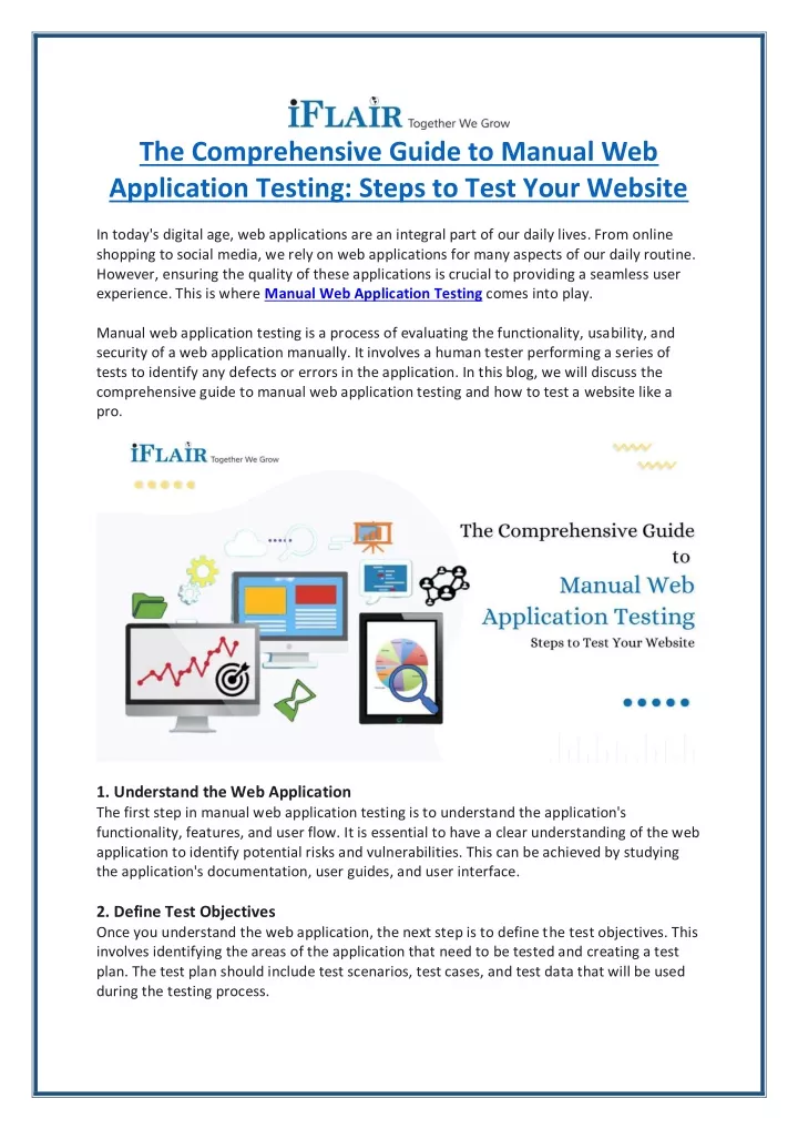 the comprehensive guide to manual web application