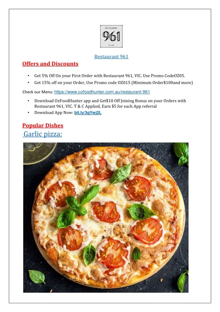 PPT - Restaurant 961- PDF PowerPoint Presentation, free download - ID ...