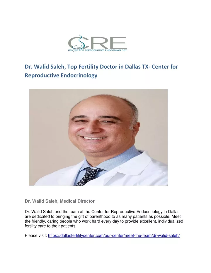 dr walid saleh top fertility doctor in dallas