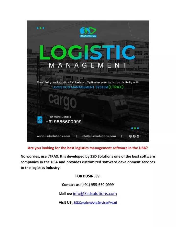 are you looking for the best logistics management