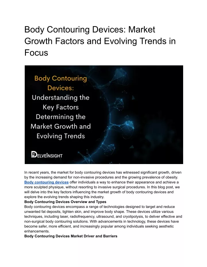 body contouring devices market growth factors