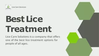 Best Lice Treatment