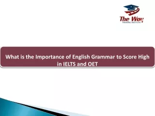 what is the importance of english grammar