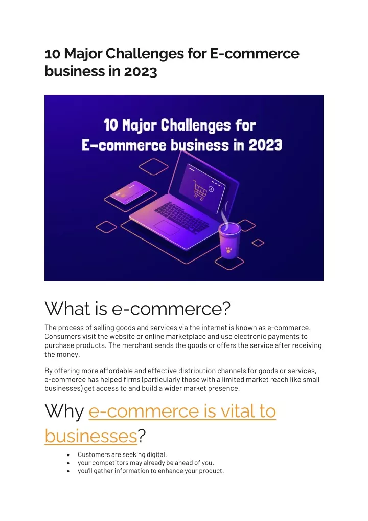 10 major challenges for e commerce business