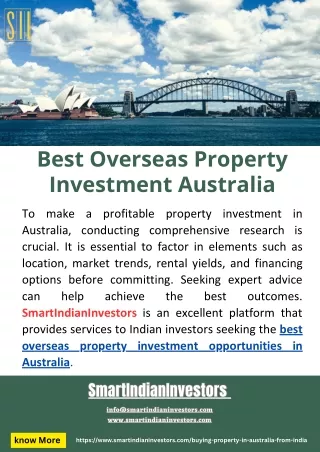 Best Overseas Property Investment Australia