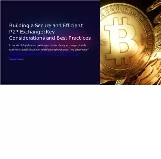 Building a Secure and Efficient P2P Exchange