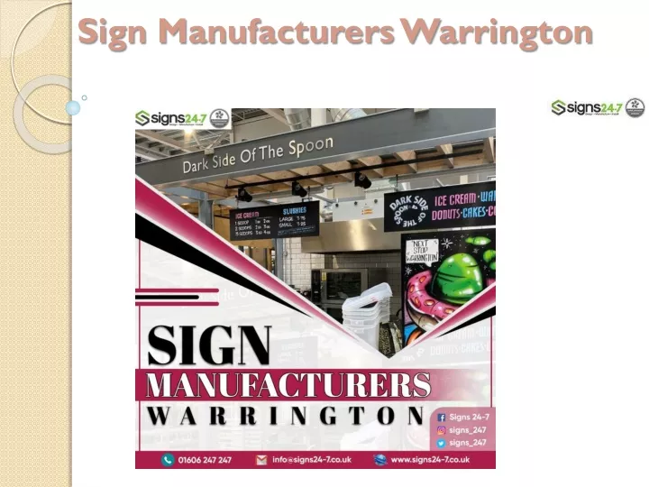 sign manufacturers warrington