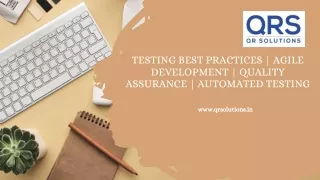 testing best practices agile development quality