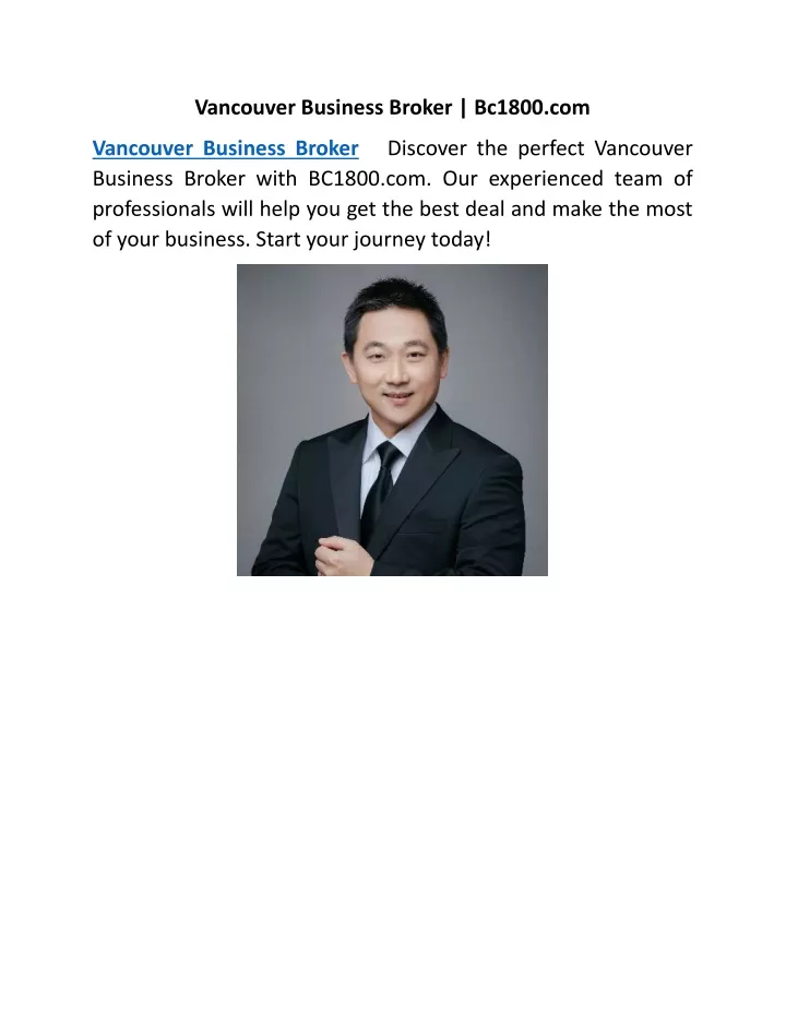 vancouver business broker bc1800 com