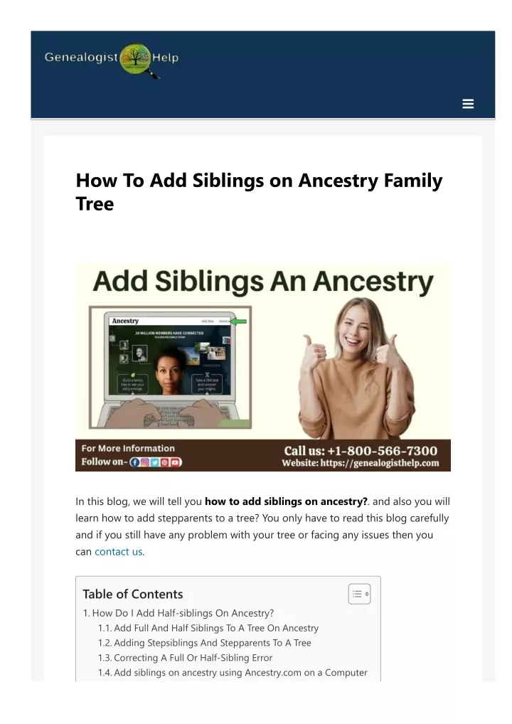 how to add siblings on ancestry family tree