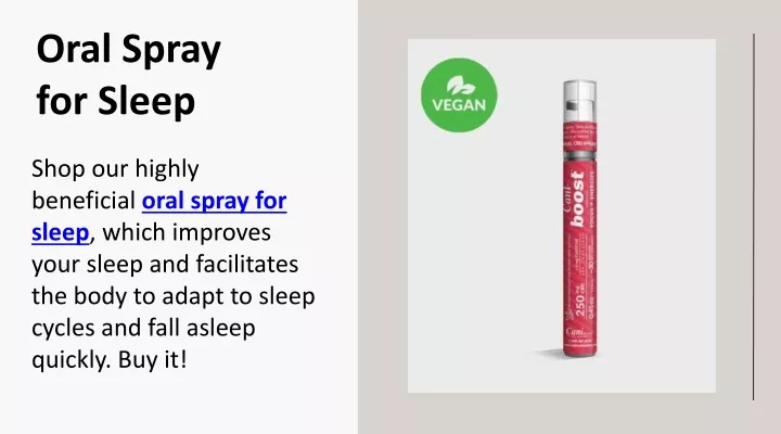 oral spray for sleep