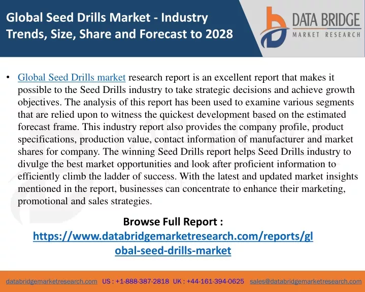 global seed drills market industry trends size