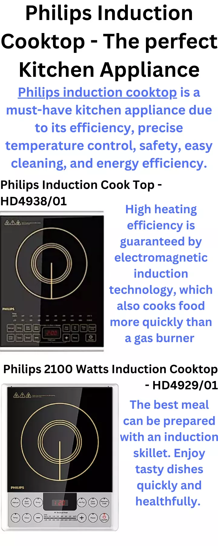 philips induction cooktop the perfect kitchen