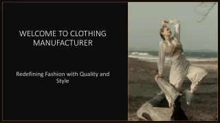 Discover Clothing Manufacturer's Exquisite Collection of Fashion Forward Clothin
