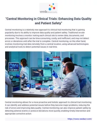 central monitoring in clinical trials enhancing