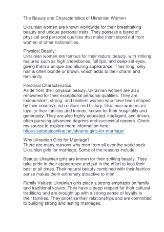 Ukrainian Girls