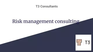 Risk management consulting _ T3 Consultants