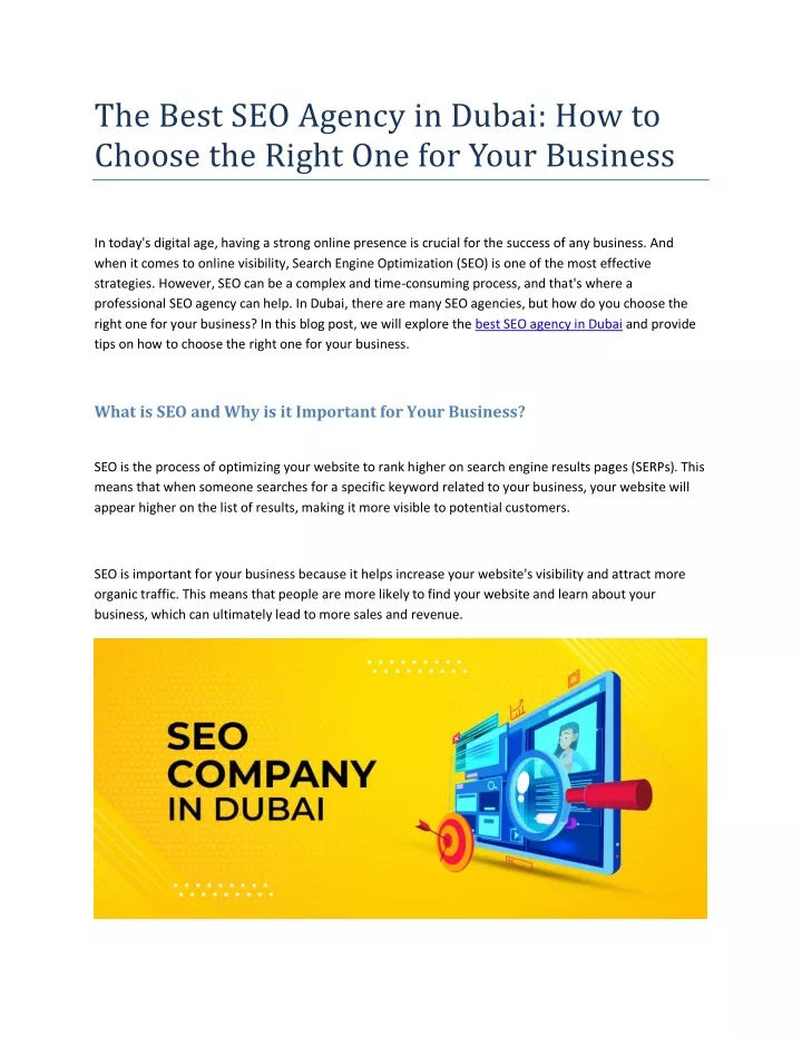 the best seo agency in dubai how to choose
