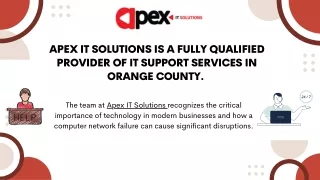 IT SUPPORT SERVICES IN ORANGE COUNTY