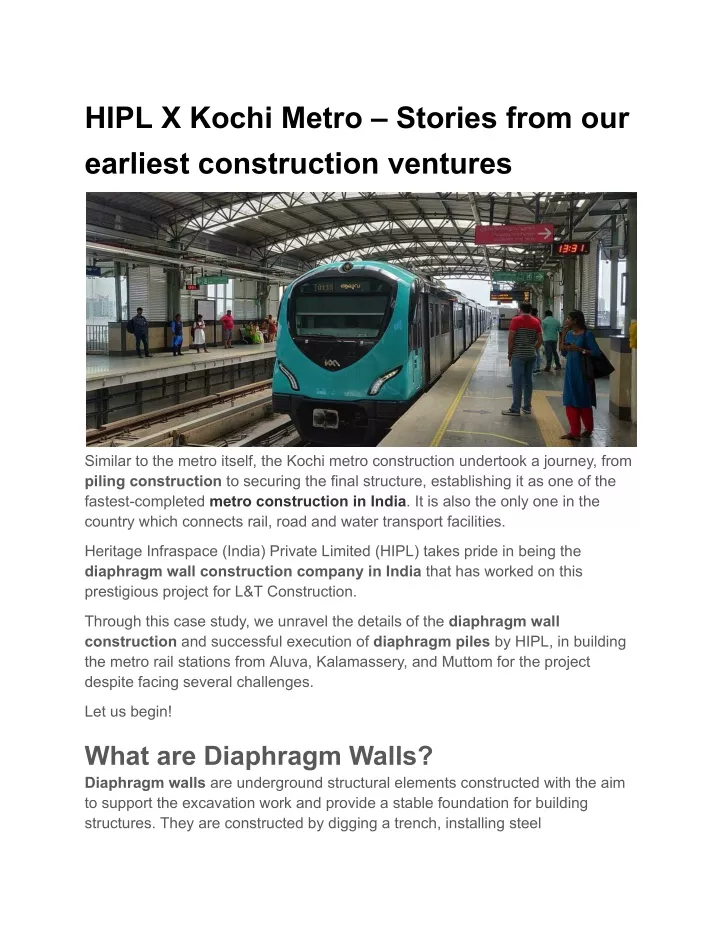 hipl x kochi metro stories from our earliest