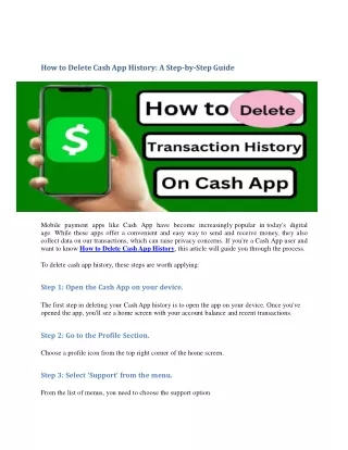 How to Delete Cash App History
