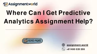 where can i get predictive analytics assignment