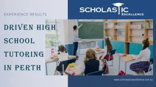 Experience Results Driven High School Tutoring in Perth - Scholastic Excellence