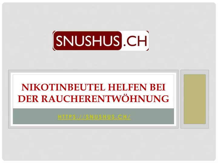 nikotinbeutel helfen bei der raucherentw hnung