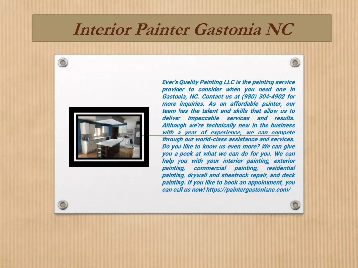 interior painter gastonia nc