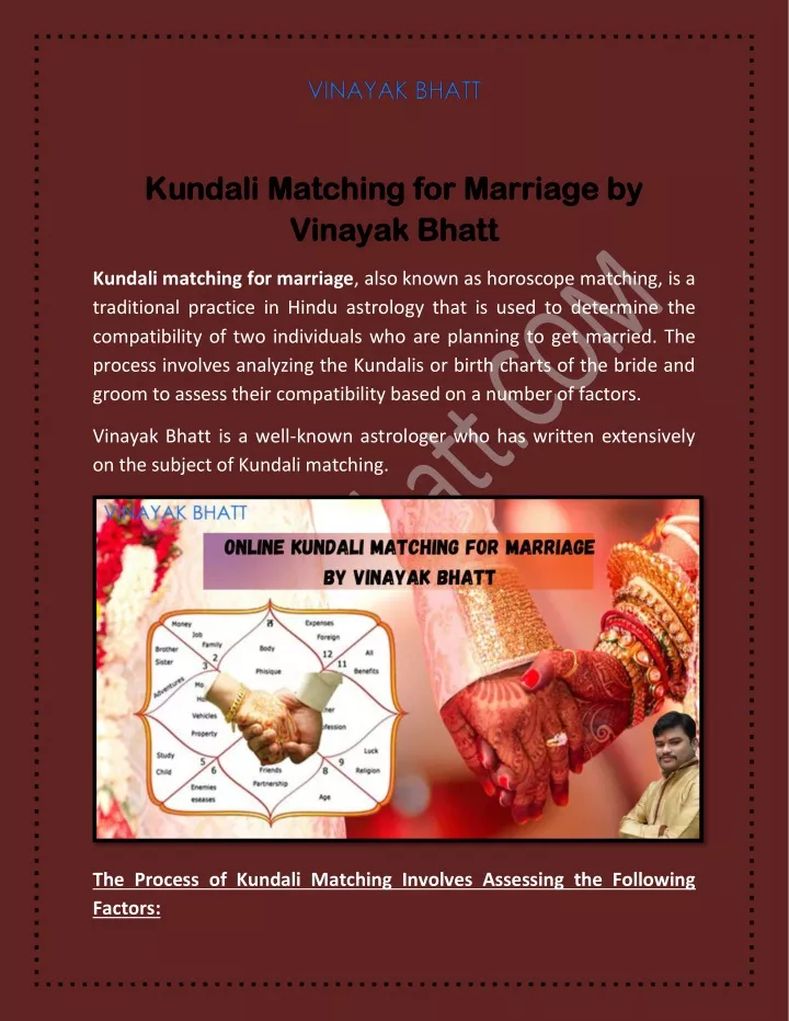 kundali matching for marriage by kundali matching
