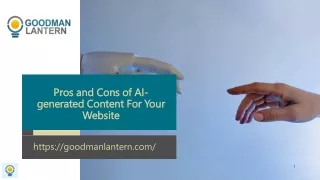 pros and cons of ai generated content for your website