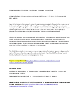 global defibrillators market size overview