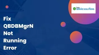fix qbdbmgrn not running error