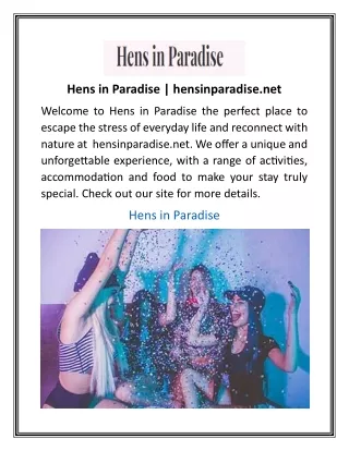 Hens in Paradise  hensinparadise.net