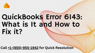 What is QuickBooks Error 6143- Methods to Fix