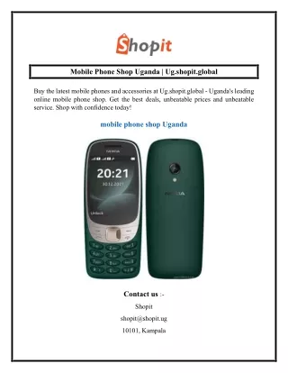 Mobile Phone Shop Uganda  Ug.shopit.global