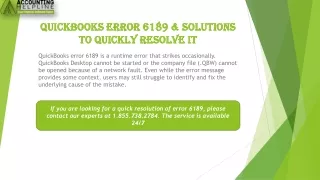 quickbooks error 6189 solutions to quickly resolve it