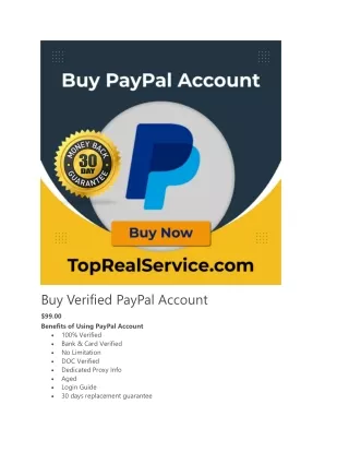 Buy Verified PayPal AccountS