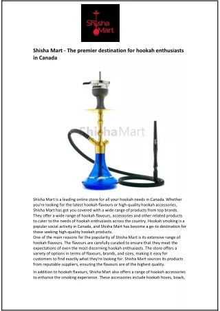 shisha mart the premier destination for hookah