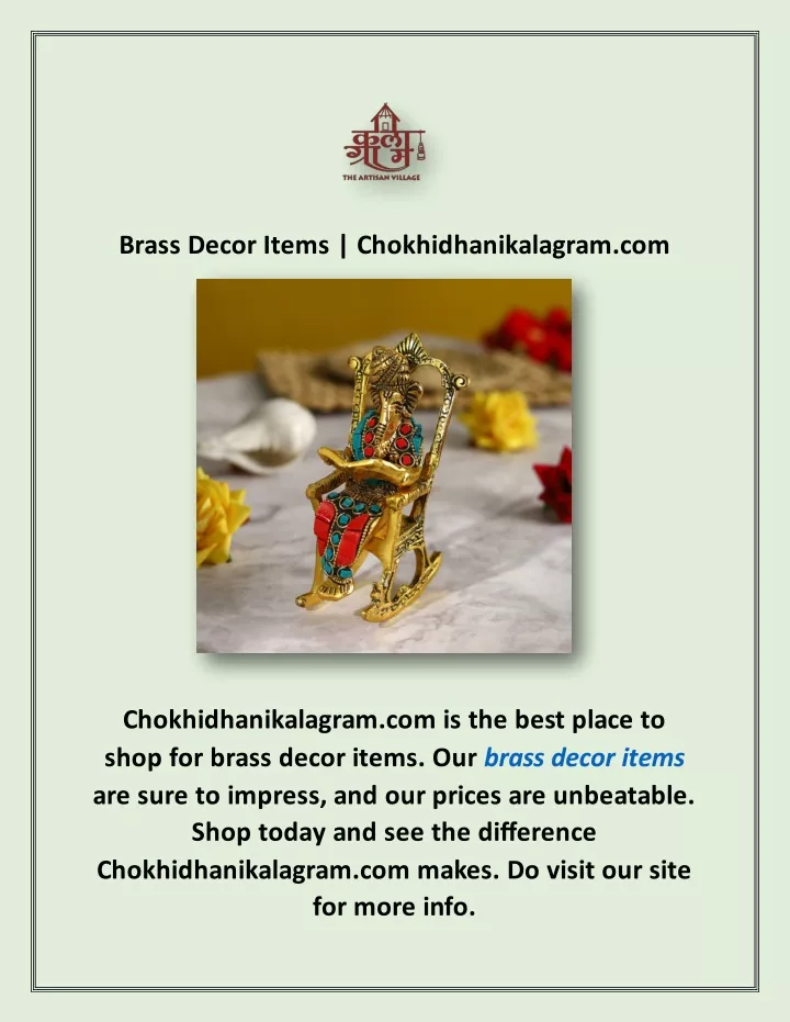 brass decor items chokhidhanikalagram com