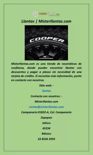 Llantas  Misterllantas